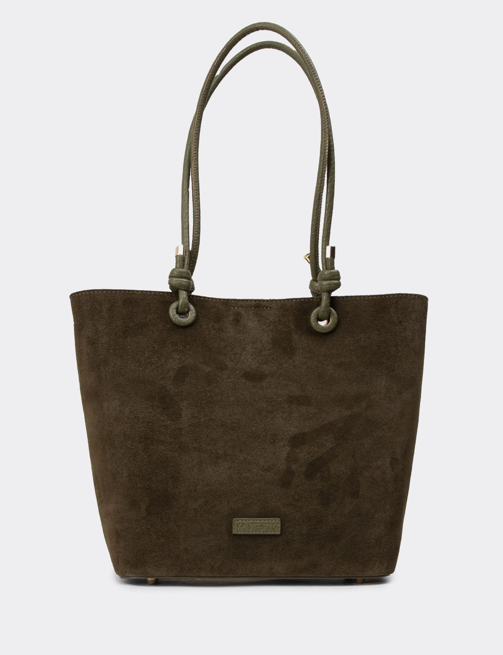 Green Suede Leather Shoulder Bag - K7460ZHAKY01