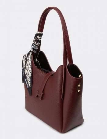 Burgundy Shoulder Bag - K7452ZBRDY01