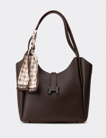 Brown Shoulder Bag - K7452ZKHVY01