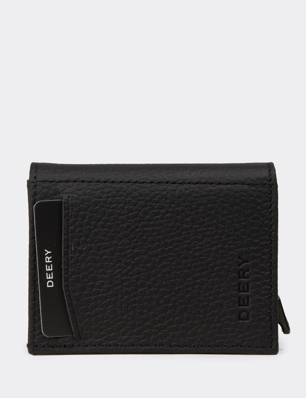 Men's Black Leather Wallet - 00626MSYHZ02 Men's Black Leather Wallet - 00626MSYHZ02