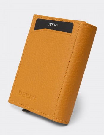 Men's Yellow Leather Wallet