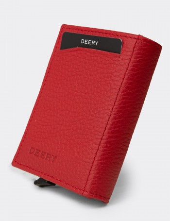 Men's Red Leather Wallet
