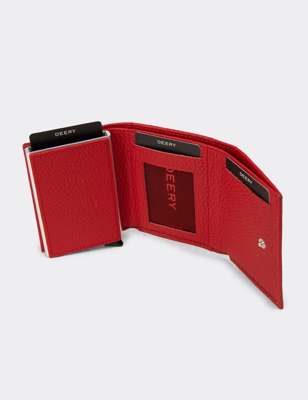 Men's Red Leather Wallet - 00626MKRMZ01 Men's Red Leather Wallet - 00626MKRMZ01