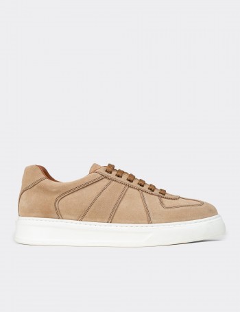 Men's Sandstone Suede Leather Sneakers