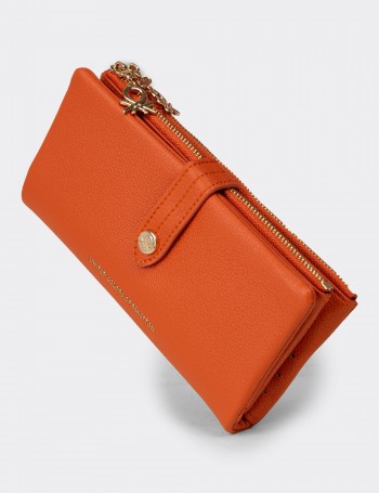 Women's Orange Wallet by Benetton - B1631ZTRCZ01