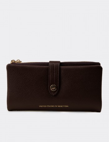 Women's Brown Wallet by Benetton - B1631ZKHVZ01