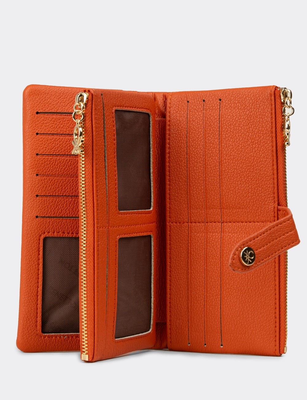 Women's Orange Wallet by Benetton - B1631ZTRCZ01