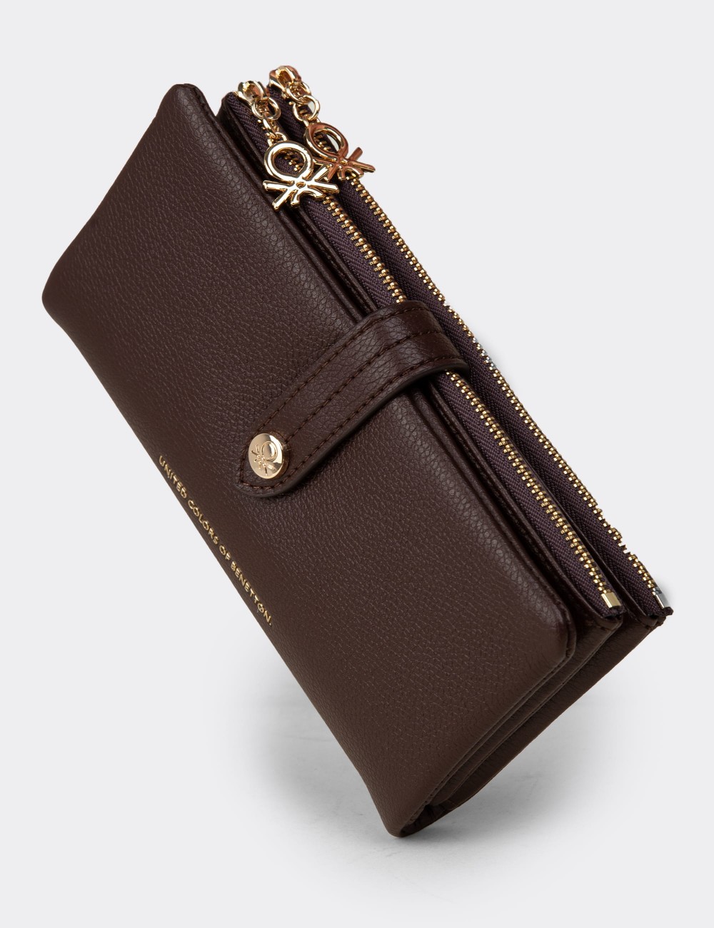 Women's Brown Wallet by Benetton - B1631ZKHVZ01