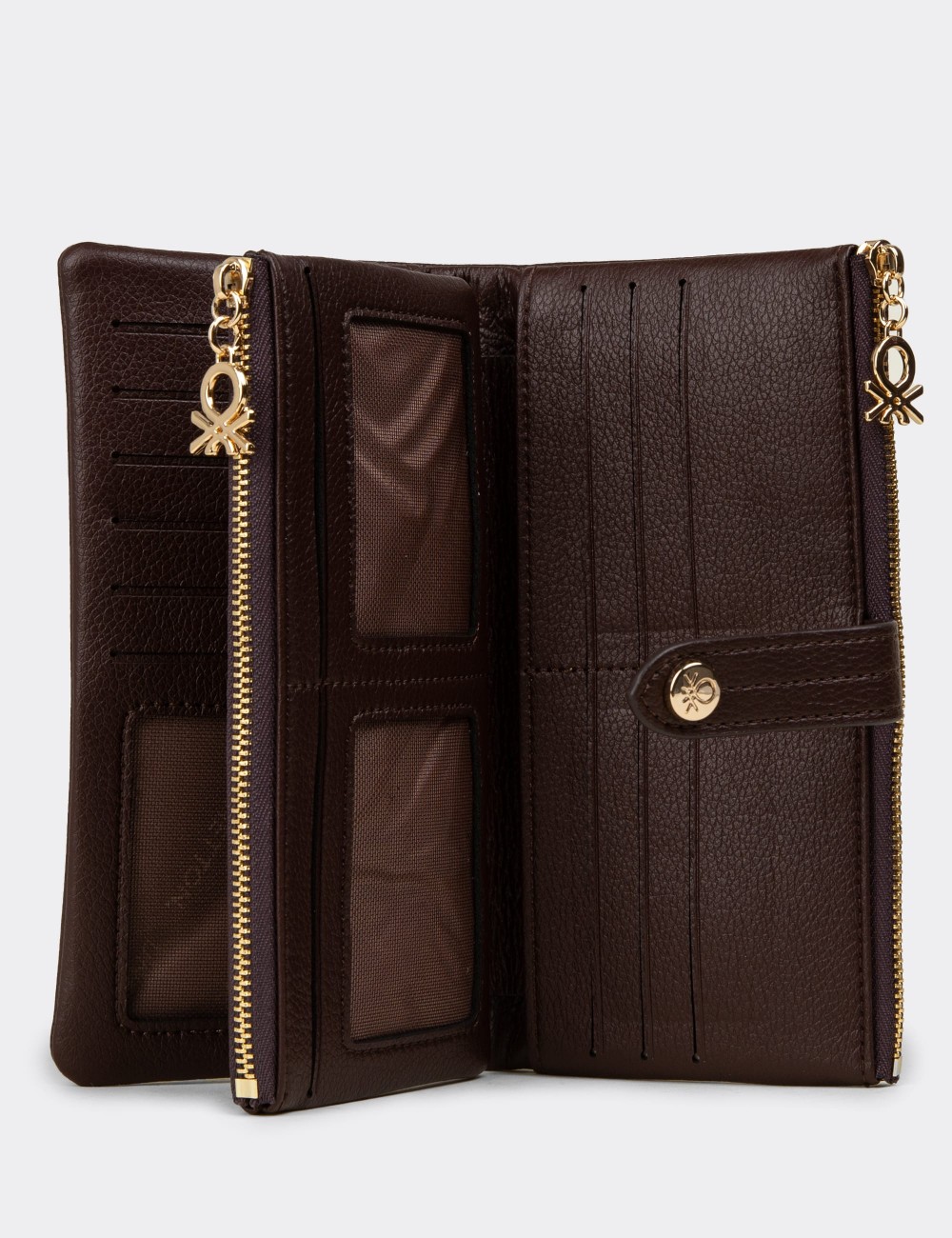 Women's Brown Wallet by Benetton - B1631ZKHVZ01