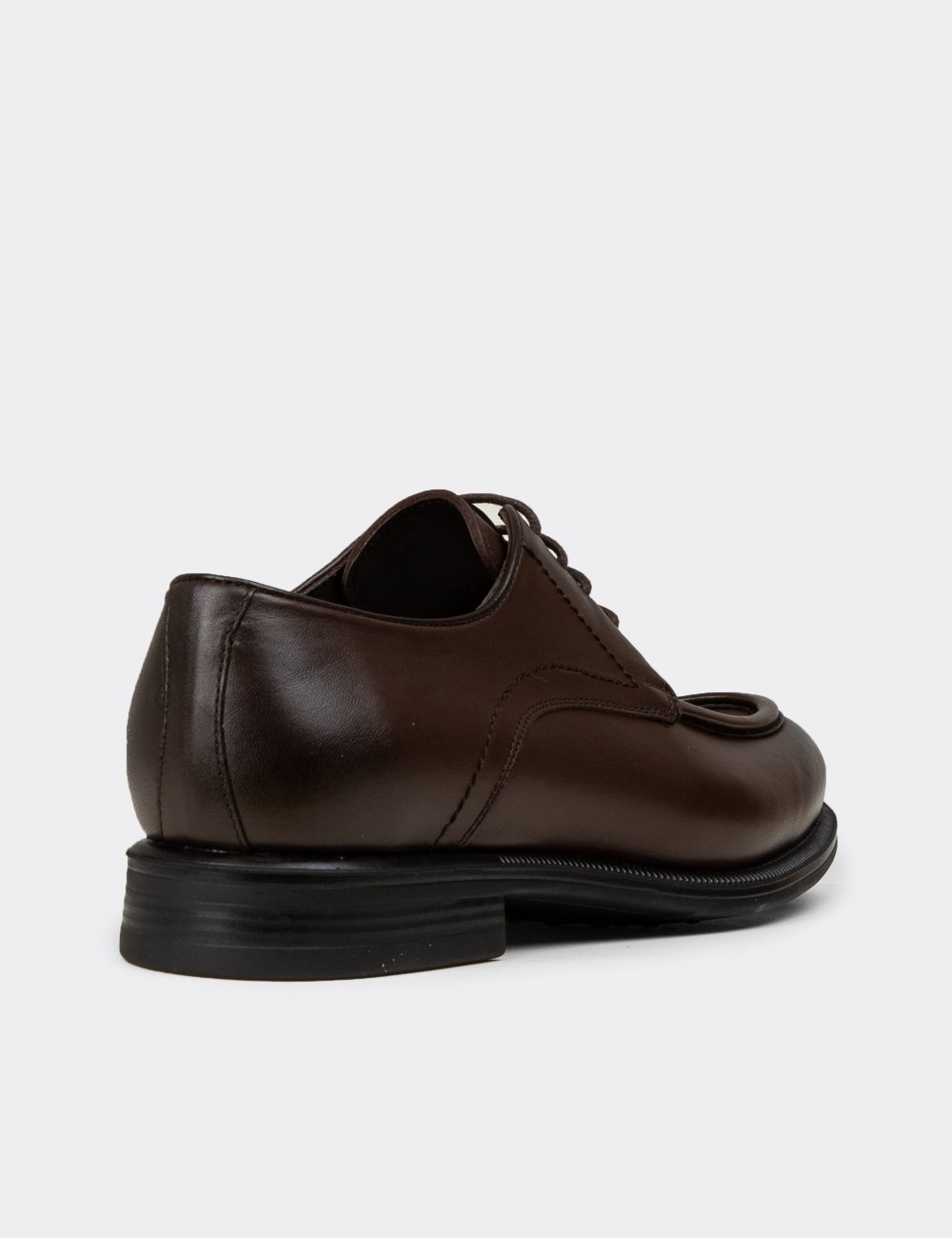 Men's Brown Leather Classic Footwear - 02023MKHVC01