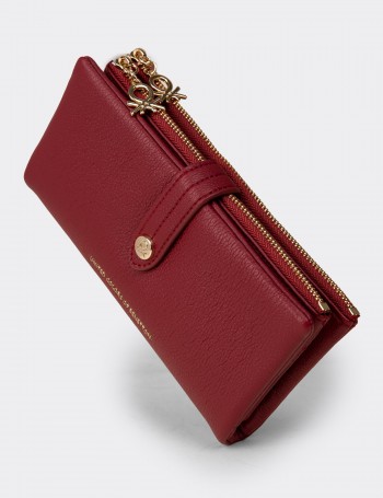 Women's Burgundy Wallet by Benetton - B1631ZBRDZ01