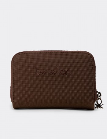 Women's Brown Wallet by Benetton - B0658ZKHVZ01