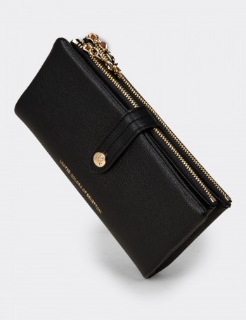 Women's Black Wallet by Benetton - B1631ZSYHZ01