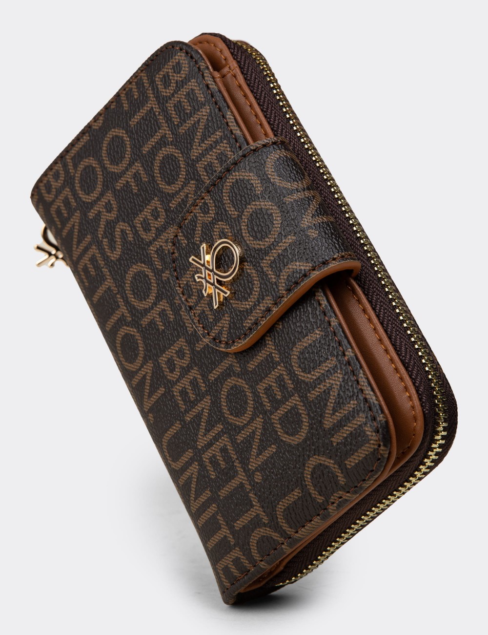 Women's Brown Wallet by Benetton - B1661ZKHVZ01
