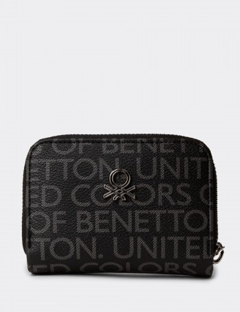 Women's Black Wallet by Benetton - B1659ZSYHZ01