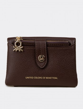 Women's Brown Wallet by Benetton - B1632ZKHVZ01