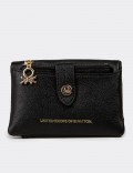Women's Black Wallet by Benetton
