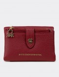 Women's Burgundy Wallet by Benetton