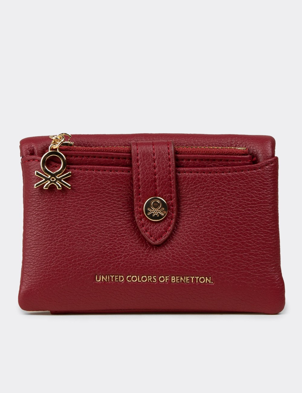 Women's Burgundy Wallet by Benetton - B1632ZBRDZ01