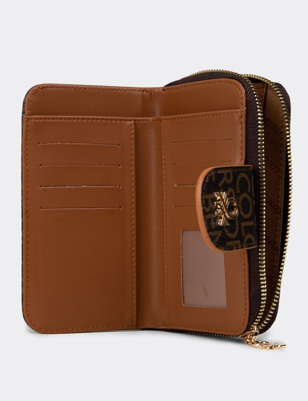 Women's Brown Wallet by Benetton - B1661ZKHVZ01