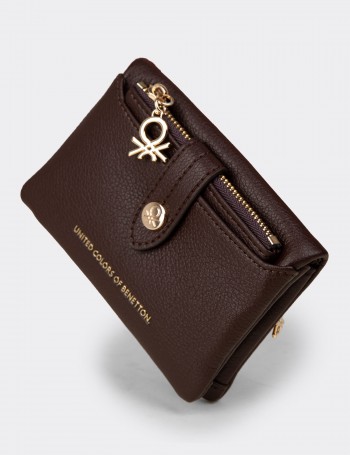 Women's Brown Wallet by Benetton - B1632ZKHVZ01