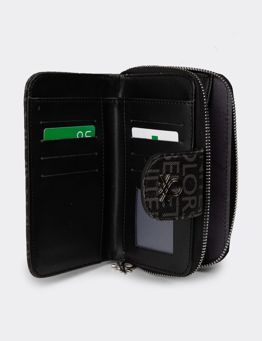 Women's Black Wallet by Benetton - B1661ZSYHZ01