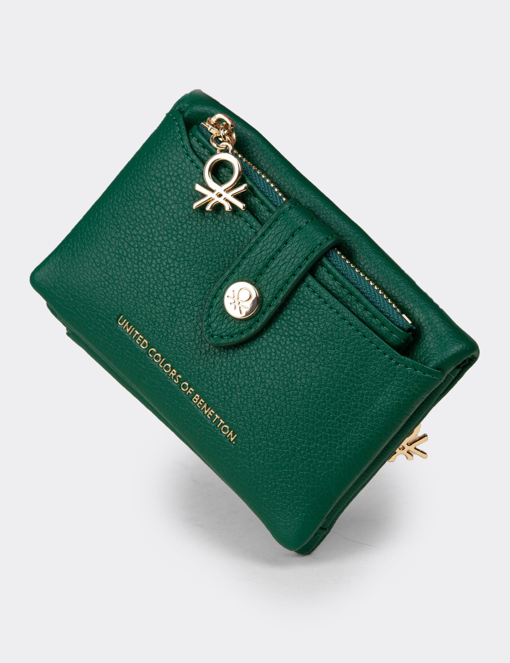 Women's Green Wallet by Benetton - B1632ZYSLZ01