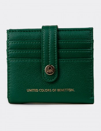 Women's Benetton Green Wallet - B1627ZYSLZ01