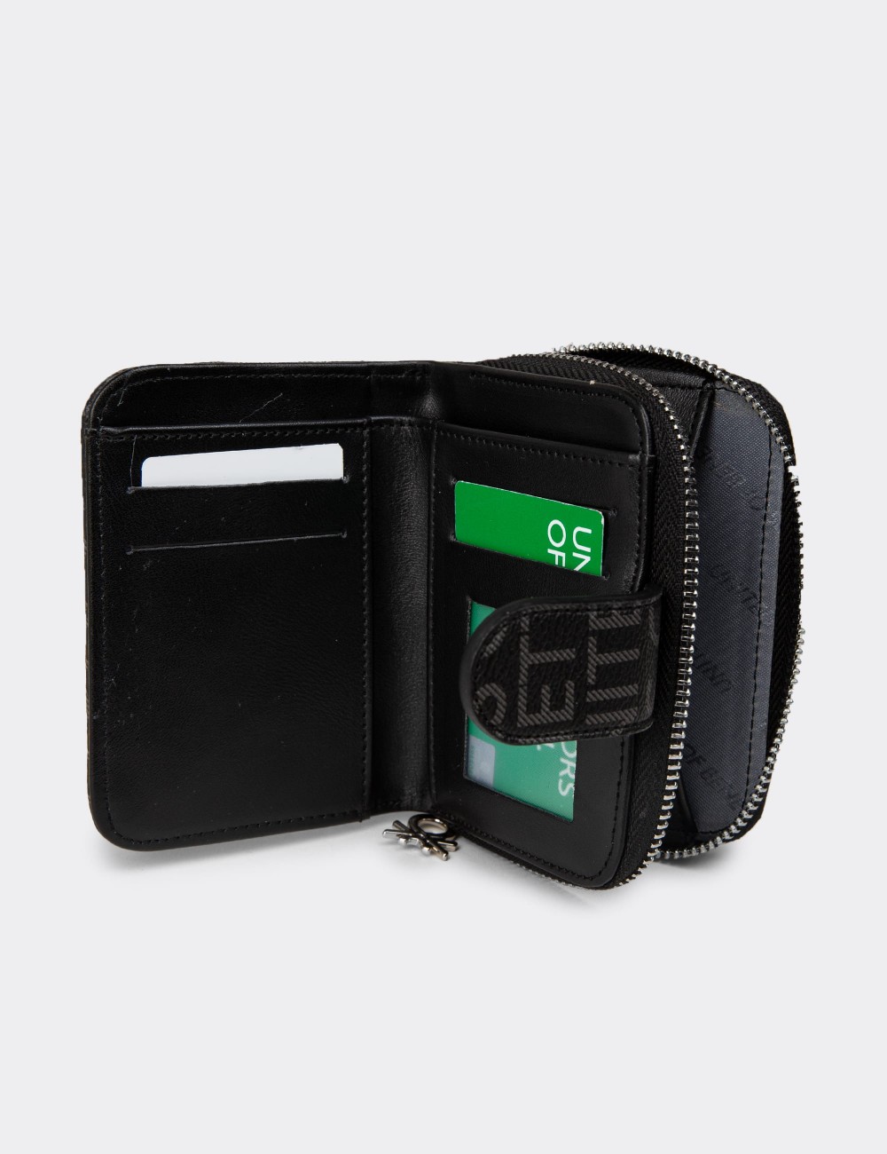 Women's Black Wallet by Benetton - B1659ZSYHZ01