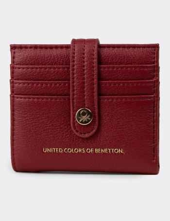 Women's Burgundy Benetton Wallet - B1627ZBRDZ01