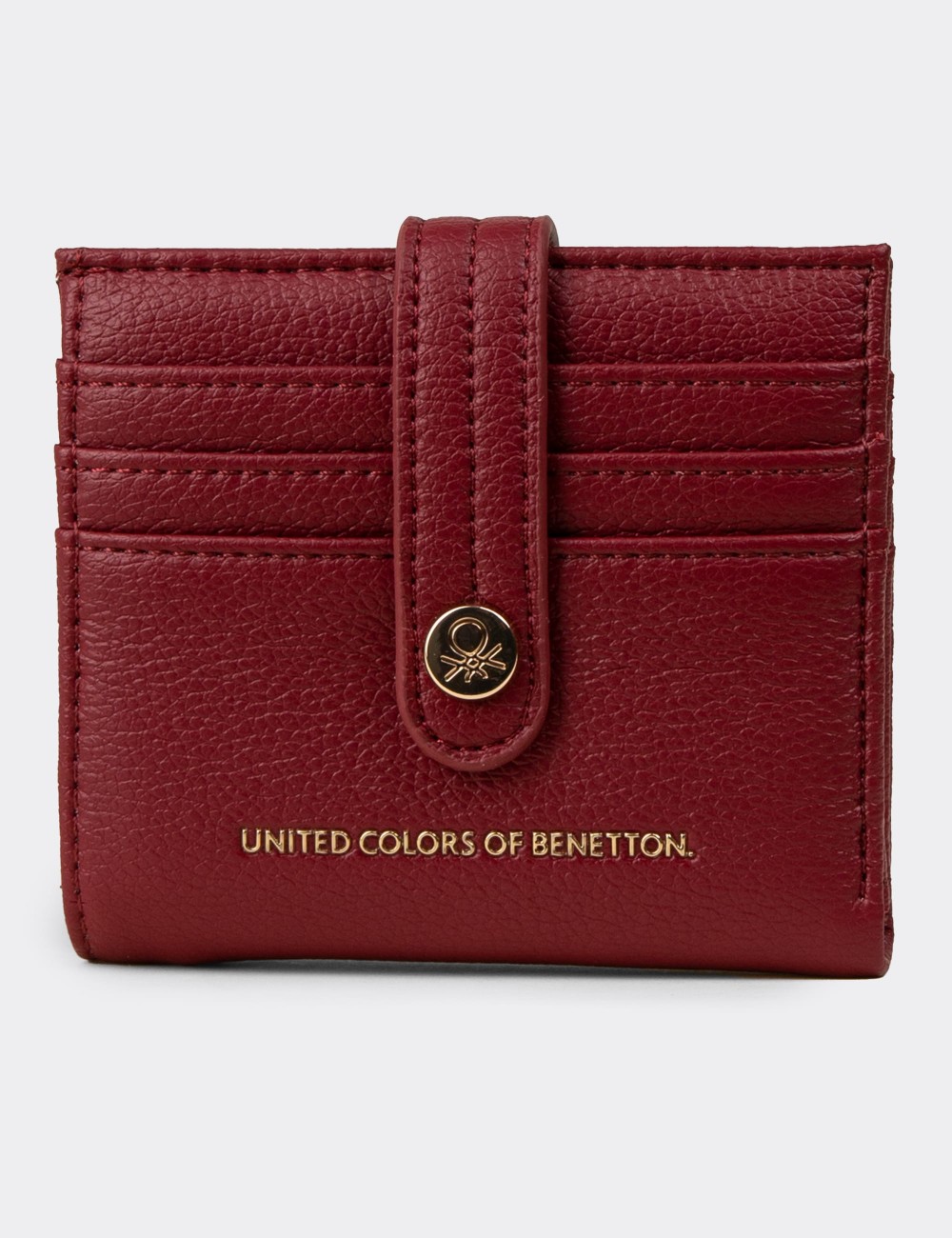 Women's Burgundy Benetton Wallet - B1627ZBRDZ01