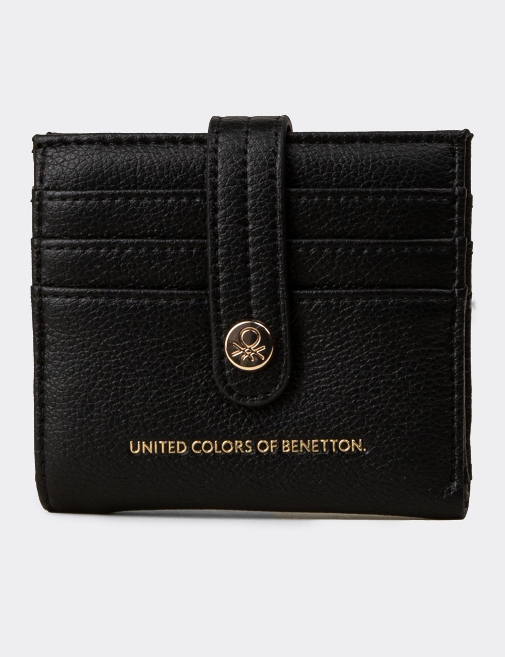 Women's Benetton Black Wallet - B1627ZSYHZ01