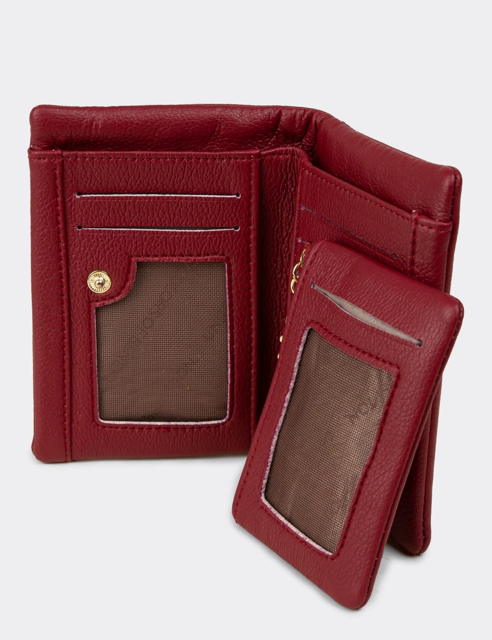 Women's Burgundy Wallet by Benetton - B1632ZBRDZ01
