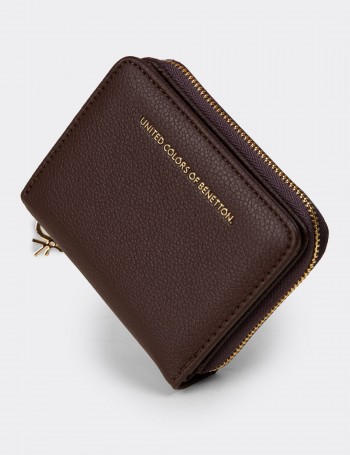 Women's Brown Benetton Wallet - B1628ZKHVZ01