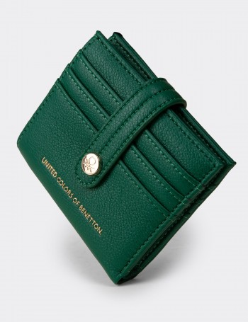 Women's Benetton Green Wallet - B1627ZYSLZ01