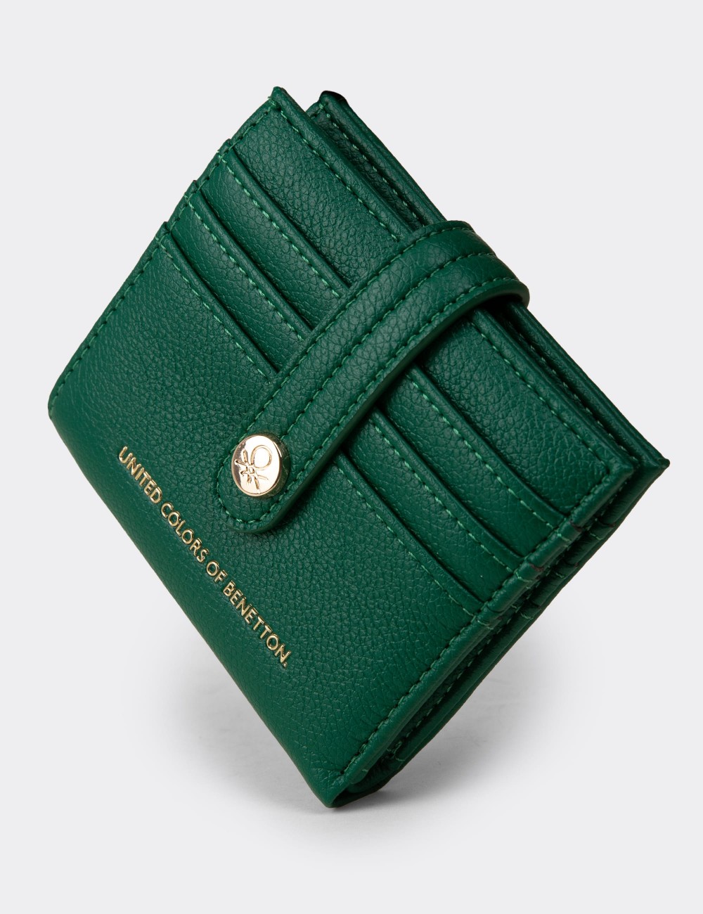 Women's Benetton Green Wallet - B1627ZYSLZ01