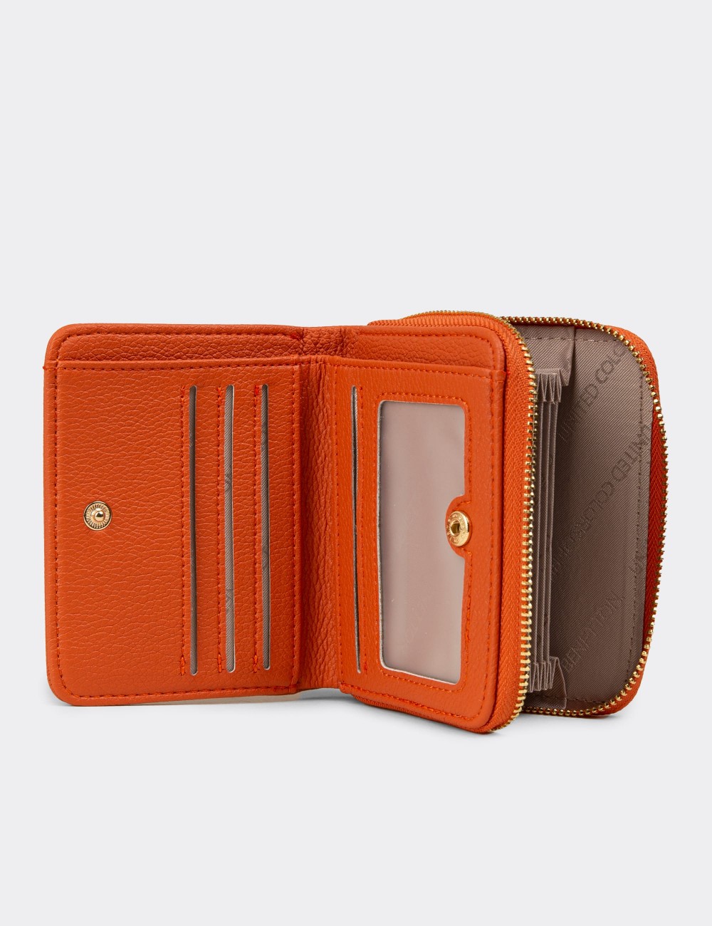 Women's Benetton Orange Wallet - B1628ZTRCZ01