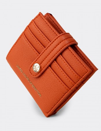 Benetton Orange Women's Wallet - B1627ZTRCZ01