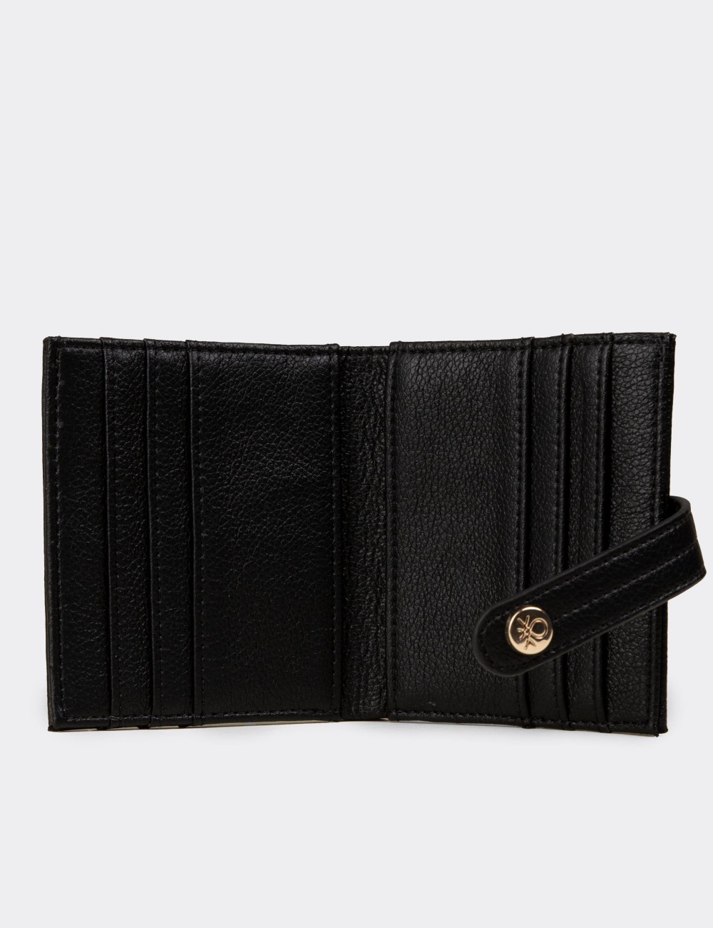 Women's Benetton Black Wallet - B1627ZSYHZ01