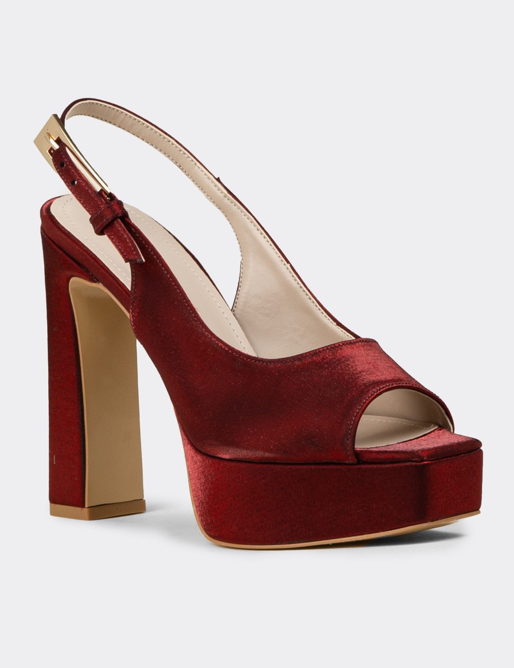 Women's Burgundy Heels - SM229ZBRDM01