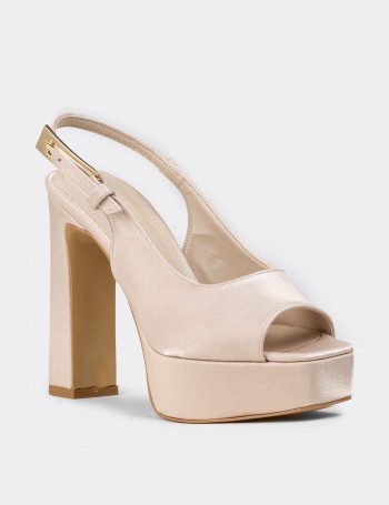 Women's Beige High Heels