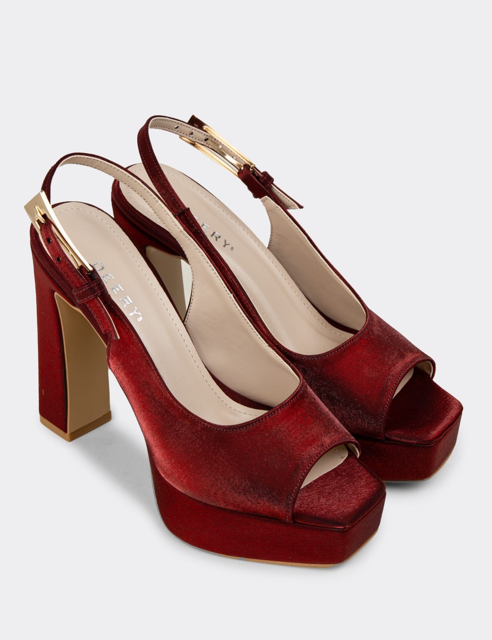 Women's Burgundy Heels - SM229ZBRDM01