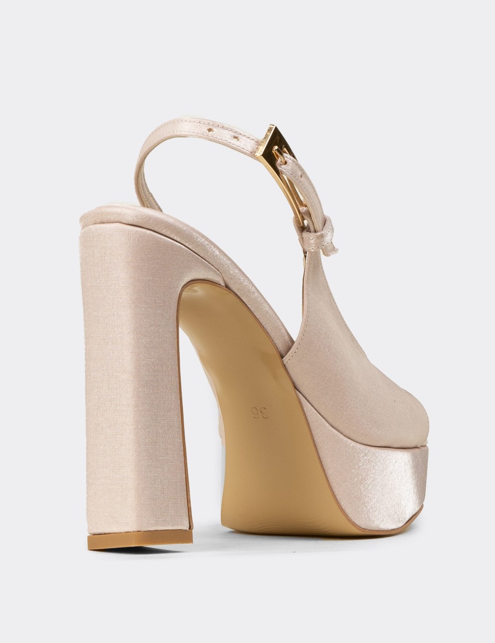 Women's Beige High Heels - SM229ZBEJM01