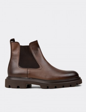 Men's Tan Leather Chelsea Boots