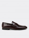 Men's Burgundy Leather Loafers