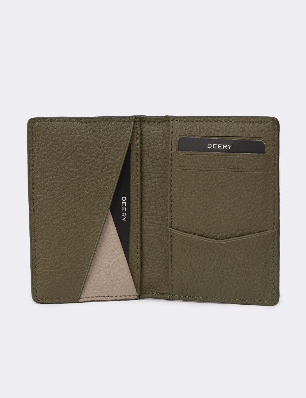 Men's Green Leather Wallet - 00520ZHAKZ01