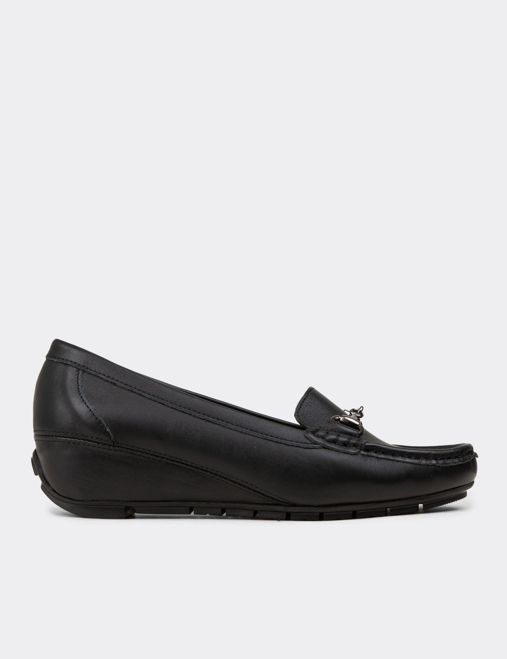 Women's Black Leather Footwear - DL747ZSYHC03