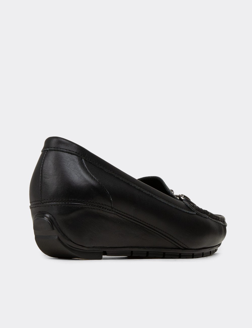 Women's Black Leather Footwear - DL747ZSYHC03