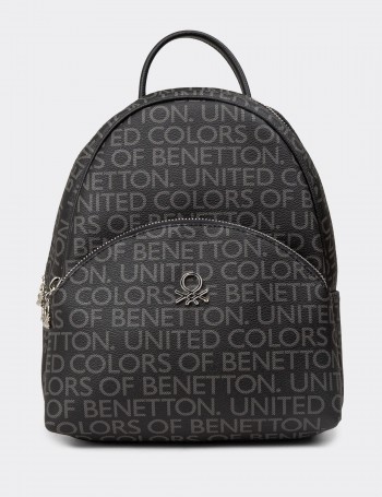 Benetton Women's Black Backpack - B1698ZSYHY01