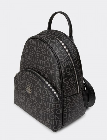 Benetton Women's Black Backpack - B1698ZSYHY01